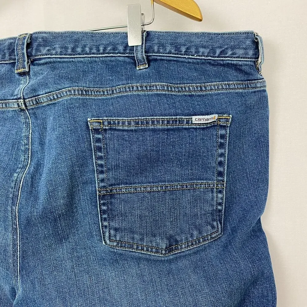 Carhartt Jeans Womens‎ 22W Original Fit Straight Leg Blue Stretch Blaine 46x31